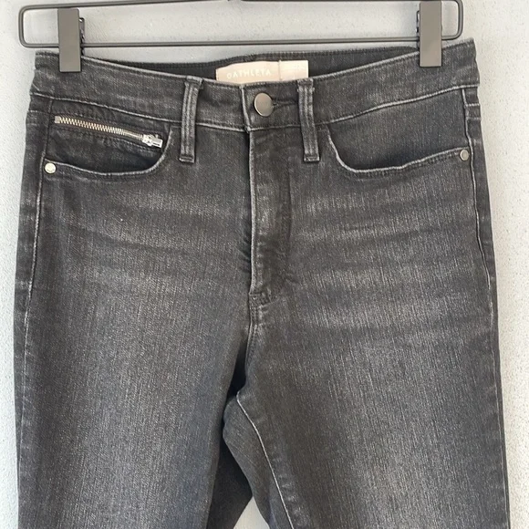 Athelta Sculptek Zip Ankle Stretch Skinny Jeans - Size 4 - carbon wash - Picture 6 of 13